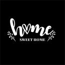 Vinyl Wall Art Decal - Home Sweet Home - 7" x 15" - Trendy Lovely Inspirational Charming Quote Sticker For Home Windows Family Living Room Doors Storefront Decor 1