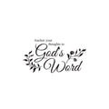 Vinyl Wall Art Decal - Anchor Your Thoughts To Gods Word - 13. Modern Spiritual Lovely Inspiring Quote Sticker For Home Bedroom Living Room Coffee Shop Religious Center Decor 1