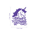 Vinyl Wall Art Decal - I Believe In Unicorns - 20" x 17" - Modern Inspirational Cute Lovely Girly Quote Sticker For Children Bedroom Home Baby Window Decor 1