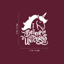 Vinyl Wall Art Decal - I Believe In Unicorns - 20" x 17" - Modern Inspirational Cute Lovely Girly Quote Sticker For Children Bedroom Home Baby Window Decor 4