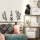 Vinyl Wall Art Decal - Flowers Outline - 45. - Trendy Inspirational Plant Design Sticker For Home Office Bedroom Living Room Indoor Garden Patio Decor 3