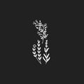 Vinyl Wall Art Decal - Flowers Outline - 45.5" x 18.5" - Trendy Inspirational Plant Design Sticker For Home Office Bedroom Living Room Indoor Garden Patio Decor 1