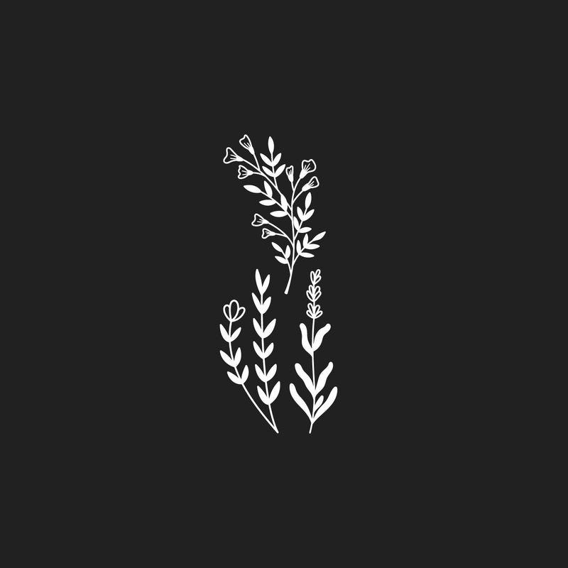 Vinyl Wall Art Decal - Flowers Outline - 45.5" x 18.5" - Trendy Inspirational Plant Design Sticker For Home Office Bedroom Living Room Indoor Garden Patio Decor 1