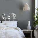 Vinyl Wall Art Decal - Flowers Outline - 45.5" x 18.5" - Trendy Inspirational Plant Design Sticker For Home Office Bedroom Living Room Indoor Garden Patio Decor 3