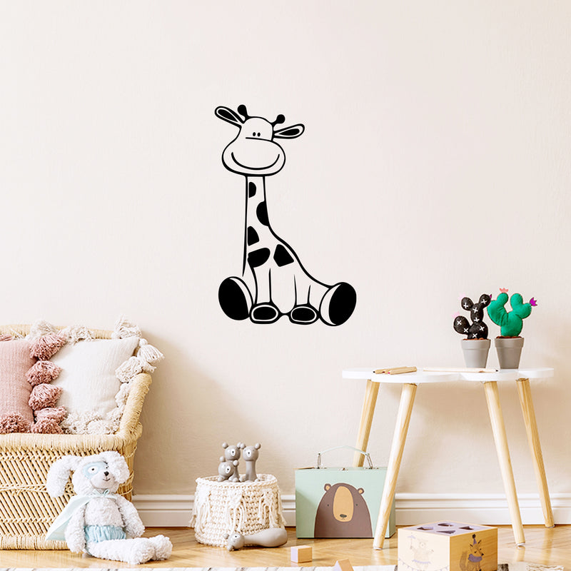 Vinyl Wall Art Decal - Cute Giraffe - 20" x 13" - Trendy Inspirational Cute Animal Design Sticker For Children Bedroom Home Baby Nursery Daycare Kids Room Decor 2