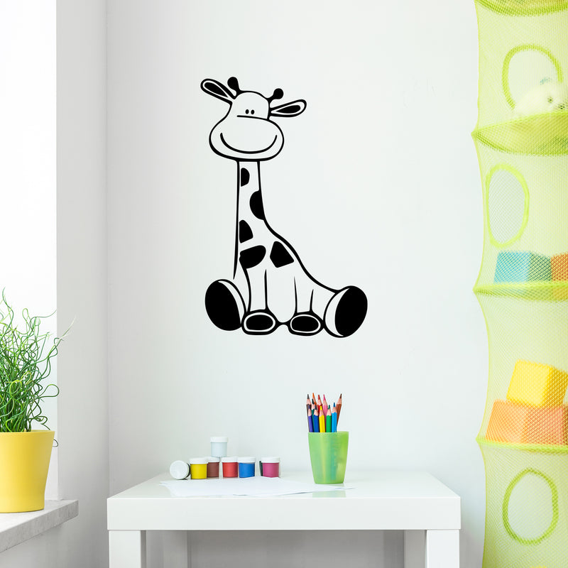 Vinyl Wall Art Decal - Cute Giraffe - 20" x 13" - Trendy Inspirational Cute Animal Design Sticker For Children Bedroom Home Baby Nursery Daycare Kids Room Decor 3