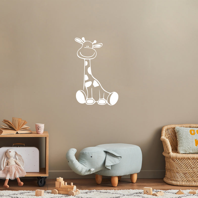 Vinyl Wall Art Decal - Cute Giraffe - 20" x 13" - Trendy Inspirational Cute Animal Design Sticker For Children Bedroom Home Baby Nursery Daycare Kids Room Decor 2