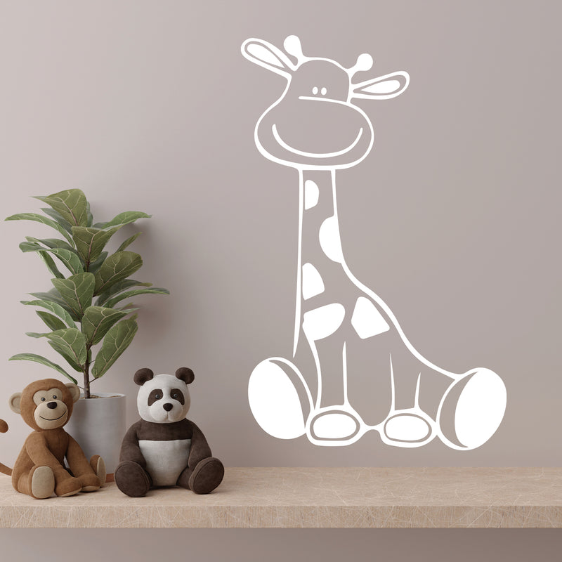 Vinyl Wall Art Decal - Cute Giraffe - 20" x 13" - Trendy Inspirational Cute Animal Design Sticker For Children Bedroom Home Baby Nursery Daycare Kids Room Decor 3