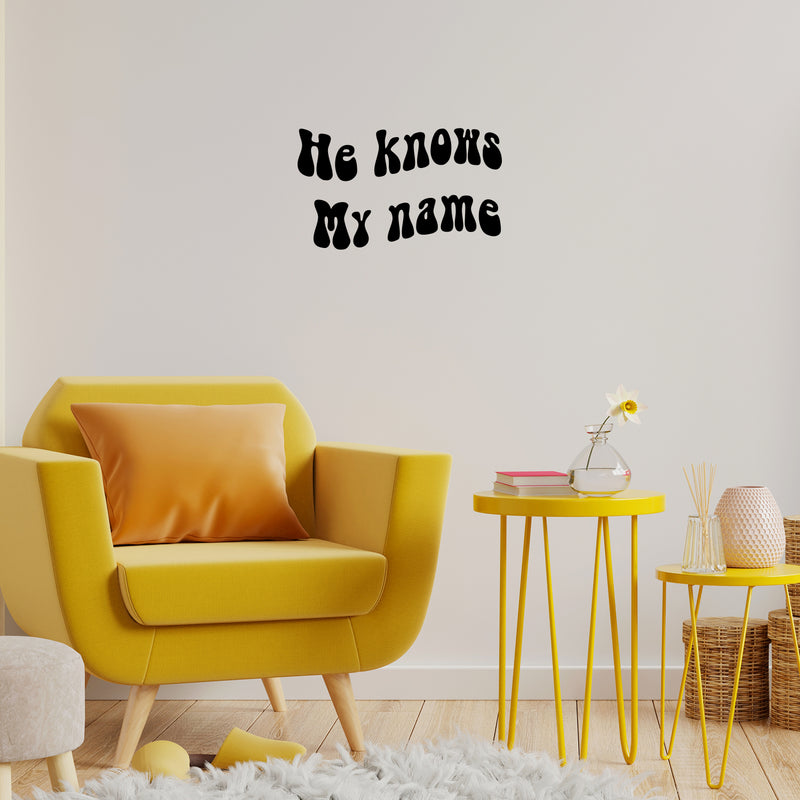 Vinyl Wall Art Decal - He Knows My Name Isaiah 43:1 - 12" x 20"  - Inspirational Religious Bible Verse Quote Sticker For Home Bedroom Living Room Office Church Decor 3
