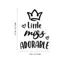 Vinyl Wall Art Decal - Little Miss Adorable - 19.5" x 14" - Cute Modern Inspirational Quote Crown Design Sticker For Home Girl Bedroom Playroom Nursery Daycare Baby Room Decor 4