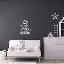 Vinyl Wall Art Decal - Little Miss Adorable - 19.5" x 14" - Cute Modern Inspirational Quote Crown Design Sticker For Home Girl Bedroom Playroom Nursery Daycare Baby Room Decor 3