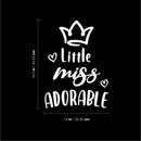 Vinyl Wall Art Decal - Little Miss Adorable - 19.5" x 14" - Cute Modern Inspirational Quote Crown Design Sticker For Home Girl Bedroom Playroom Nursery Daycare Baby Room Decor 4