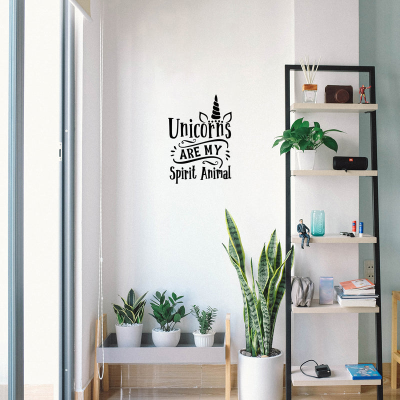 Vinyl Wall Art Decal - Unicorns Are My Spirit Animal - 24" x 17" - Modern Inspirational Cute Lovely Girly Quote Sticker For Children Bedroom Home Baby Window Decor 3