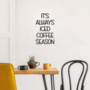 Vinyl Wall Art Decal - It's Always Iced Coffee Season - Trendy Funny Inspiring Caffeine Lovers Quote Sticker For Home Office Kitchenette Coffee Shop Storefront Decor 3