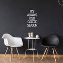 Vinyl Wall Art Decal - It's Always Iced Coffee Season - 25" x 15" - Trendy Funny Inspiring Caffeine Lovers Quote Sticker For Home Office Kitchenette Coffee Shop Storefront Decor 2