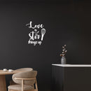 Vinyl Wall Art Decal - Love To Stir Things Up - 14" x 11" - Modern Inspirational Food Lover Sticker For Home Bedroom Family Room Kitchen Dining Room Restaurant Decor 2