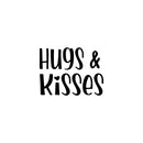 Vinyl Wall Art Decal - Hugs And Kisses - 15" x 20" - Modern Inspirational Quote Sticker For Couples Home Office Boyfriend Girlfriend Bedroom Valentine's Day Decor 1