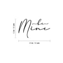 Vinyl Wall Art Decal - Be Mine - Modern Lovely Quote Sticker For Couples Home Office Boyfriend Girlfriend Bedroom Mirror Valentine's Day Decor 4