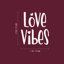 Vinyl Wall Art Decal - Love Vibes - 20" x 17" -  Modern Lovely Quote Heart Design Sticker For Couples Home Office Boyfriend Girlfriend Bedroom Mirror Valentine's Day Decor 4