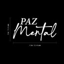 Vinyl Wall Art Decal - Paz Mental / Mental Peace - 6" x 12"-  Motivating Lovely Self Esteem Spanish Quote Sticker For Home Bedroom Closet Living Room Therapist Office Coffee Shop Decor 4
