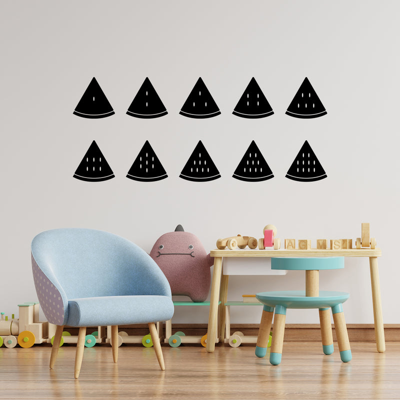 Vinyl Wall Art Decal - Watermelon Numbers 1-10 - 35" x 19.5" - Trendy Educational Back to School Design Sticker For Classroom Kids Room Home Kindergarten Funny Playroom Preschool Decor 2