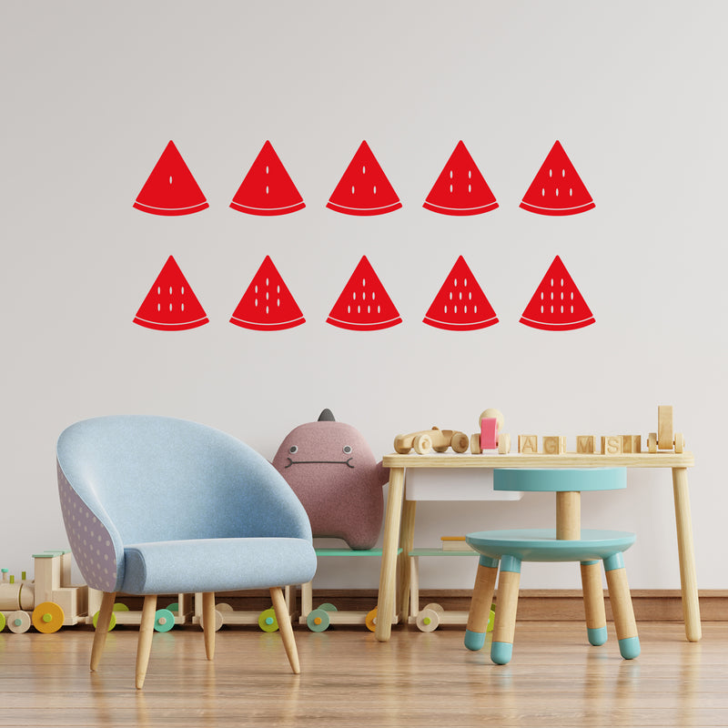 Vinyl Wall Art Decal - Watermelon Numbers 1-10 - 35" x 19.5" - Trendy Educational Back to School Design Sticker For Classroom Kids Room Home Kindergarten Funny Playroom Preschool Decor 3