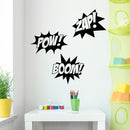 Vinyl Wall Art Decal - Boom Zap Pow - 12" x 27" - Trendy Inspirational Superhero Funny Quote Sticker For Home Bedroom Comic Book Kids Room Classroom School Playroom Decor 2