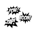 Vinyl Wall Art Decal - Boom Zap Pow - Trendy Inspirational Superhero Funny Quote Sticker For Home Bedroom Comic Book Kids Room Classroom School Playroom Decor 1