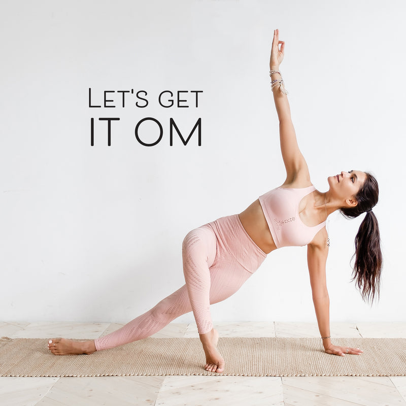 Vinyl Wall Art Decal - Let's Get It Om - 25" x 13" - Trendy Motivational Positive Healthy Sticker For Home Office Workout Room Yoga CrossFit Center Gym Fitness Lifestyle Decor 4