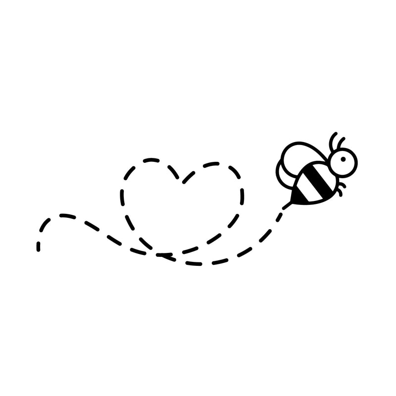 Vinyl Wall Art Decal - Love Bee - 10" x 24" - Modern Inspirational Cute Animal Design Sticker For Children Bedroom Home Baby Nursery Daycare Kids Room Decor 1