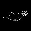 Vinyl Wall Art Decal - Love Bee - 10" x 24" - Modern Inspirational Cute Animal Design Sticker For Children Bedroom Home Baby Nursery Daycare Kids Room Decor 1