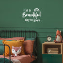 Vinyl Wall Art Decal - It's A Beautiful Day To Learn - 15" x 20" - Modern Inspirational Cute Rainbow Design Sticker For Children Bedroom Home Baby Nursery Daycare Kids Room Decor 2