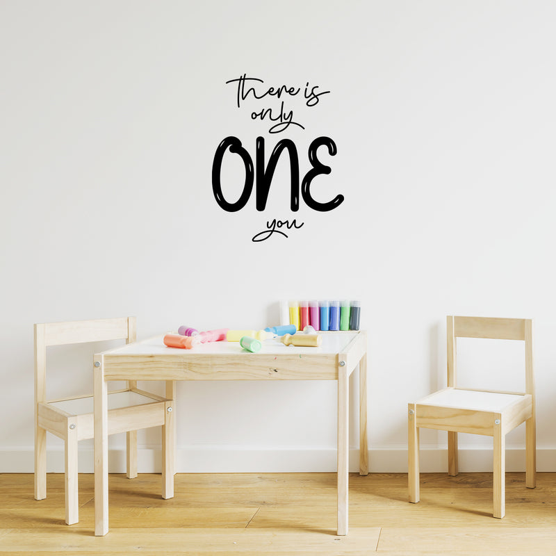 Vinyl Wall Art Decal - There Is Only One You - 25" x 19.5" - Modern Inspirational Cute Design Sticker For Children Bedroom Home Baby Nursery Daycare Kids Room Decor 3