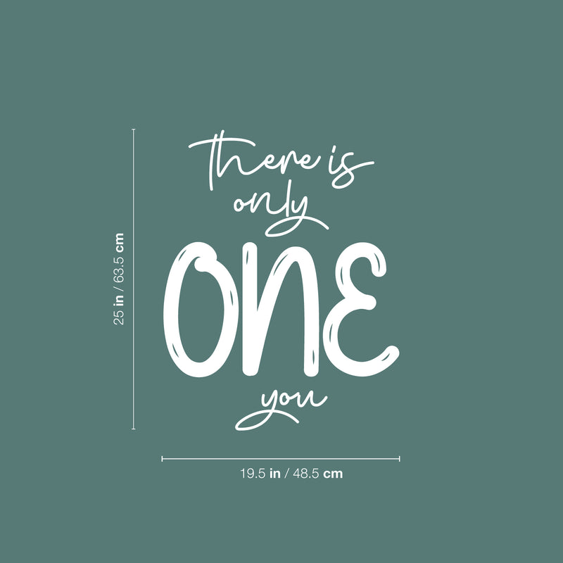 Vinyl Wall Art Decal - There Is Only One You - 25" x 19.5" - Modern Inspirational Cute Design Sticker For Children Bedroom Home Baby Nursery Daycare Kids Room Decor 4