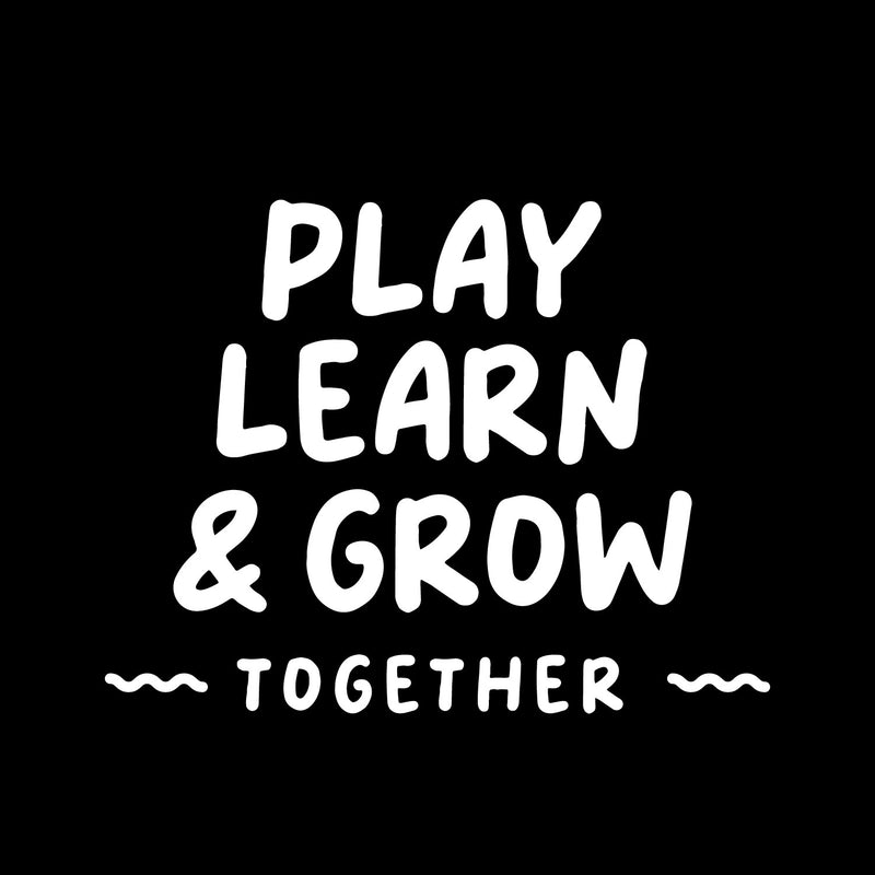 Vinyl Wall Art Decal - Play Learn And Grow Together - 12" x 16" - Modern Inspirational Cute Design Sticker For Children Bedroom Home Baby Nursery Daycare Kids Room Decor 1