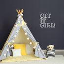 Vinyl Wall Art Decal - Get It Girl - 14. Cute Trendy Motivational Positive Good Vibes Girly Quote Sticker For Bedroom Closet Playroom Boutique Beauty Salon Yoga Studio Feminine Decor 5