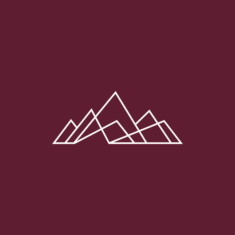 Vinyl Wall Art Decal - Geometric Mountains - 15" x 37" - Trendy Motivating Fun Good Vibes Mountain Design Sticker For Home Living Room Windows Office Coffee Shop Sports Storefront Decor 1