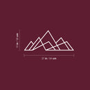 Vinyl Wall Art Decal - Geometric Mountains - 15" x 37" - Trendy Motivating Fun Good Vibes Mountain Design Sticker For Home Living Room Windows Office Coffee Shop Sports Storefront Decor 4