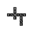 Vinyl Wall Art Decal - Home Family Love - 30" x 30" - Trendy Lovely Inspiring Positive Quote Sticker For Home Bedroom Family Room Playroom Kindergarten Classroom Coffee Shop Decor 1