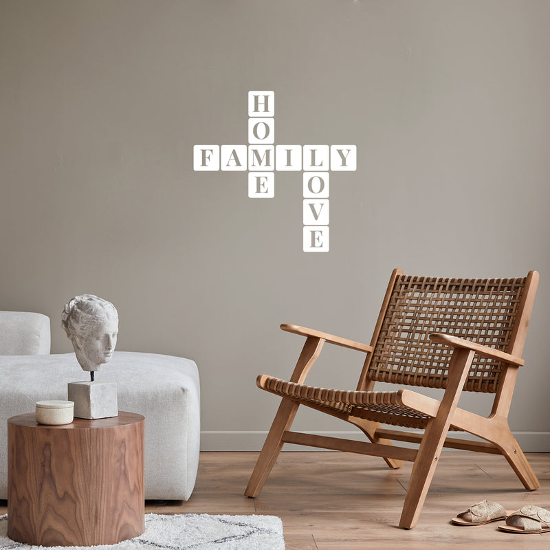 Vinyl Wall Art Decal - Home Family Love - Trendy Lovely Inspiring Positive Quote Sticker For Home Bedroom Family Room Playroom Kindergarten Classroom Coffee Shop Decor 5