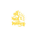 Vinyl Wall Art Decal - All I Need Is Sunshine - 4" x 3.5" - Trendy Cute Sun Quote Design Sticker For Home Office Bedroom Closet Mirror Laptops Notebooks Cars Decor 1