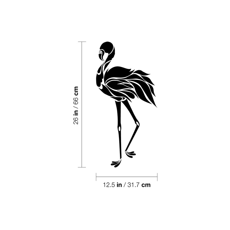 Vinyl Wall Art Decal - Flamingo - 26" x 12.5" - Trendy Figure Minimalist Animal Design Sticker For Home Bedroom Mirror Living Room Work Office Window Decor 4