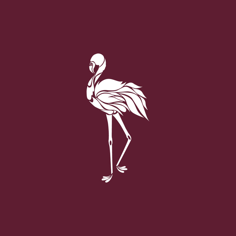 Vinyl Wall Art Decal - Flamingo - 26" x 12.5" - Trendy Figure Minimalist Animal Design Sticker For Home Bedroom Mirror Living Room Work Office Window Decor 1