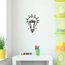 Vinyl Wall Art Decal - Idea Bulb Light - 24" x 18" - Trendy Creative Desgin Design Sticker For Children Bedroom Home Baby Nursery Daycare Kids Room Decor 2
