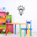 Vinyl Wall Art Decal - Idea Bulb Light - Trendy Creative Desgin Design Sticker For Children Bedroom Home Baby Nursery Daycare Kids Room Decor 3