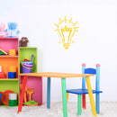 Vinyl Wall Art Decal - Idea Bulb Light - 24" x 18" - Trendy Creative Desgin Design Sticker For Children Bedroom Home Baby Nursery Daycare Kids Room Decor 2