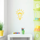 Vinyl Wall Art Decal - Idea Bulb Light - 24" x 18" - Trendy Creative Desgin Design Sticker For Children Bedroom Home Baby Nursery Daycare Kids Room Decor 3