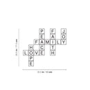 Vinyl Wall Art Decal - Family Love Joy Crossword - 35.5" x 30.5" - Trendy Cute Inspirational Quote Sticker For Family Home Office Couple Bedroom Living Room Entryway Decor 4