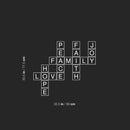 Vinyl Wall Art Decal - Family Love Joy Crossword - 35.5" x 30.5" - Trendy Cute Inspirational Quote Sticker For Family Home Office Couple Bedroom Living Room Entryway Decor 4