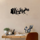 Vinyl Wall Art Decal - Forest Shape - Modern Trees Deer Shapes Adhesive Sticker Nature Landscape Design For Home Living Room Bedroom Coffee Shop Work Office Decor 2